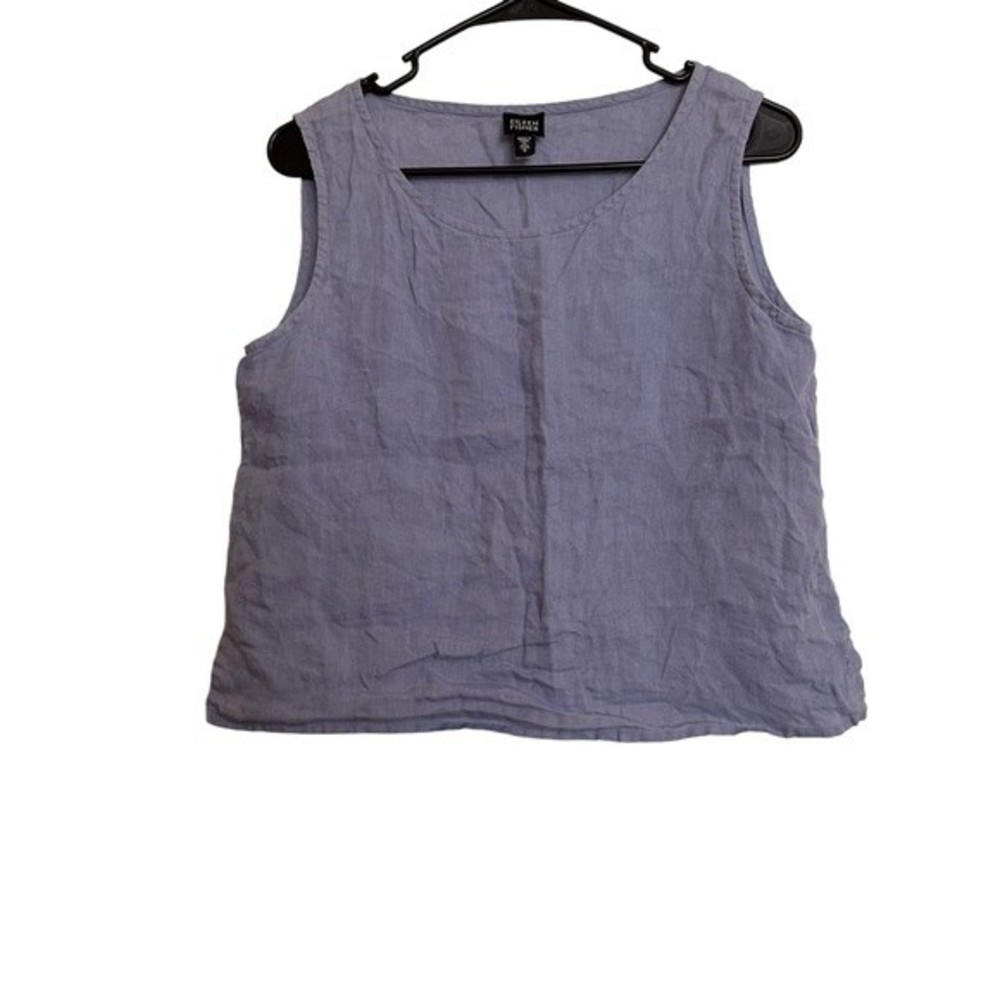 EILEEN FISHER 100% IRISH LINEN TANK SLEEVELESS BLOUSE womans size small